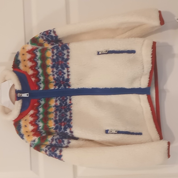 POLO RALPH LAUREN Girls Fair Isle Full-Zip Teddy Fleece Jacket Hard to Find! - Picture 5 of 10
